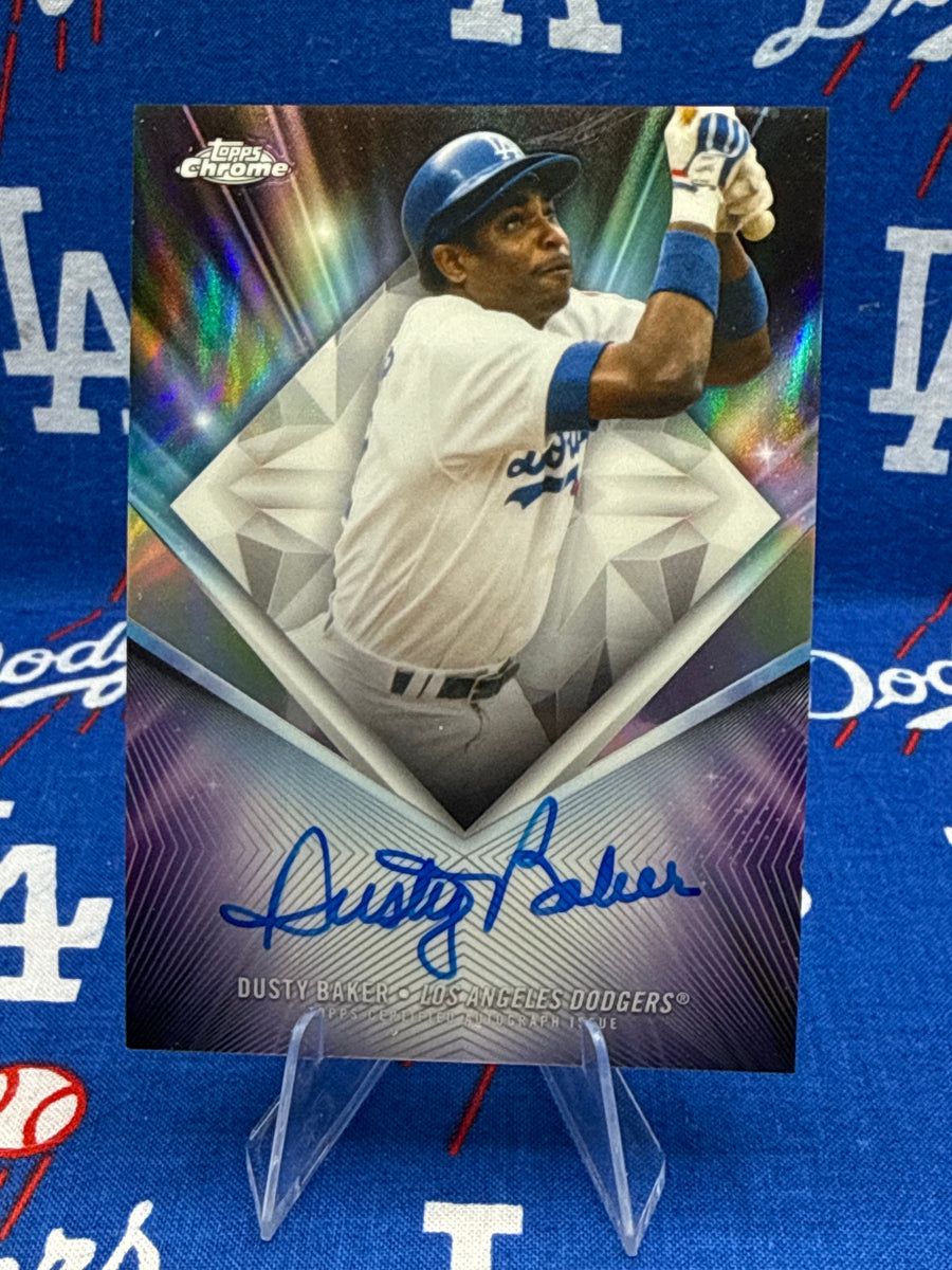 2026 Topps Chrome Dusty Baker 75th Diamond Auto #75D-DB Los Angeles Dodgers Cooperstown Collection