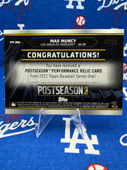 2021 Topps Series One Max Muncy Postseason Performance Relic #PPR-MMU Numbered 45/99 Los Angeles Dodgers
