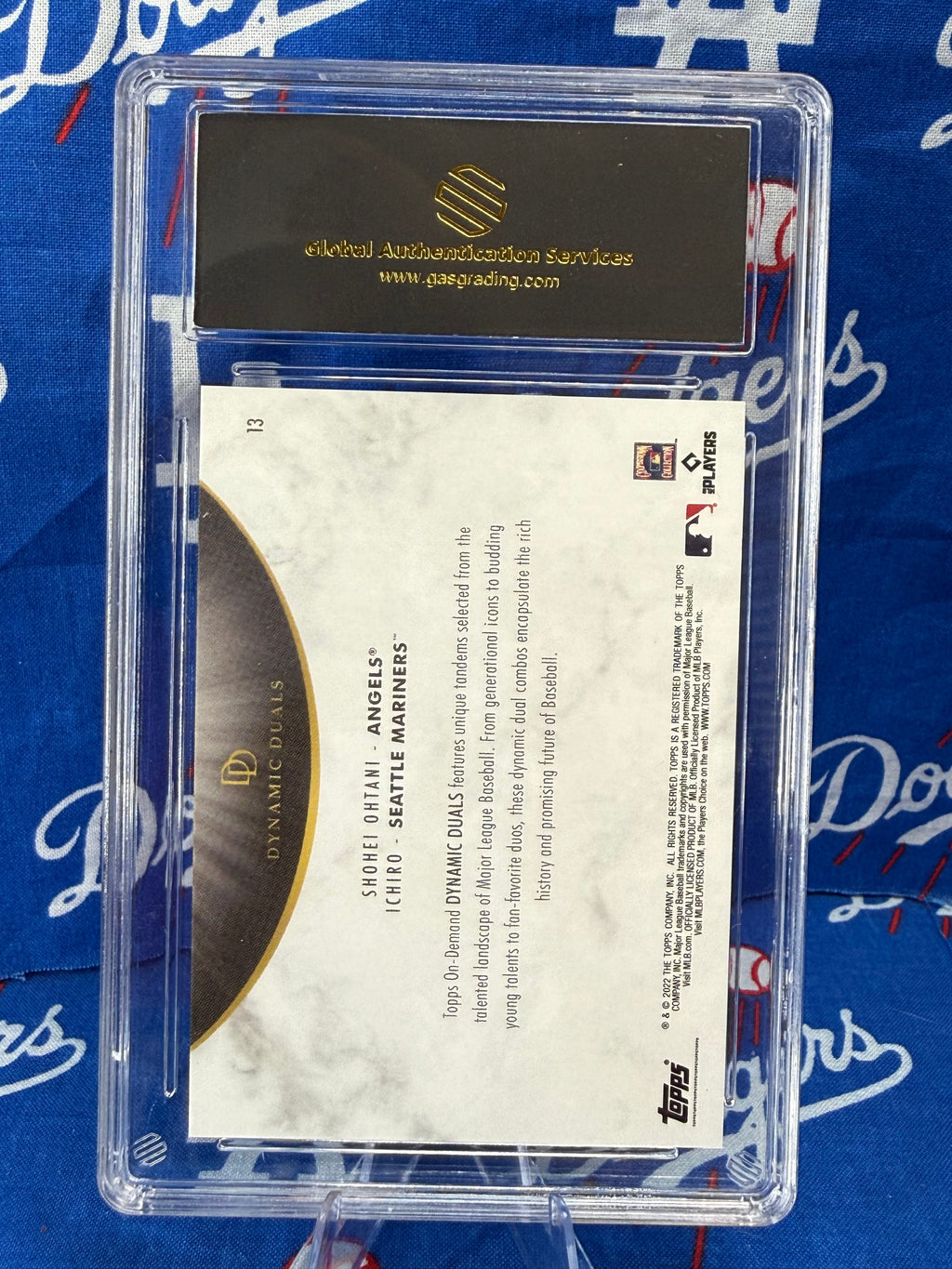 2022 Topps Dynamic Duals Shohei Ohtani / Ichiro #13 GEM MINT 10 GAS Angels / Mariners