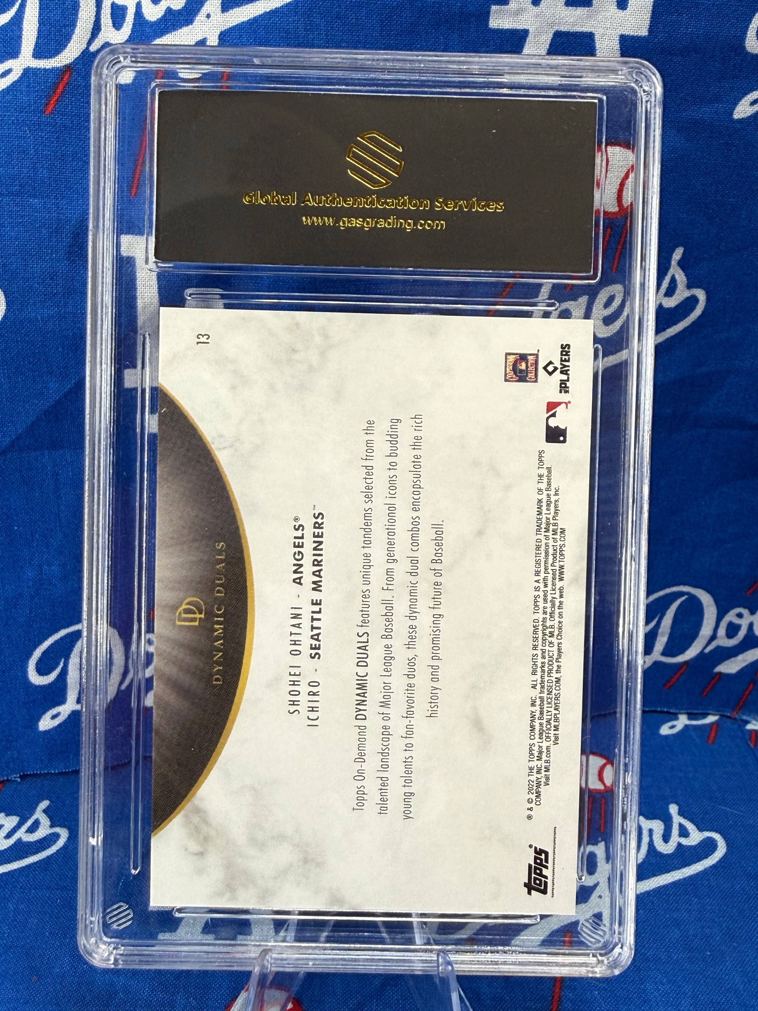 2022 Topps Dynamic Duals Shohei Ohtani / Ichiro #13 GEM MINT 10 GAS Angels / Mariners