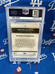 2024 Topps Tribute Yoshinobu Yamamoto #18 SP Rookie Acclimation RC PSA MINT 9 Los Angeles Dodgers P