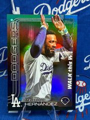 2025 Topps Series 1 Teoscar Hernandez Walk This Way #WTW-19 Numbered 08/10 Los Angeles Dodgers