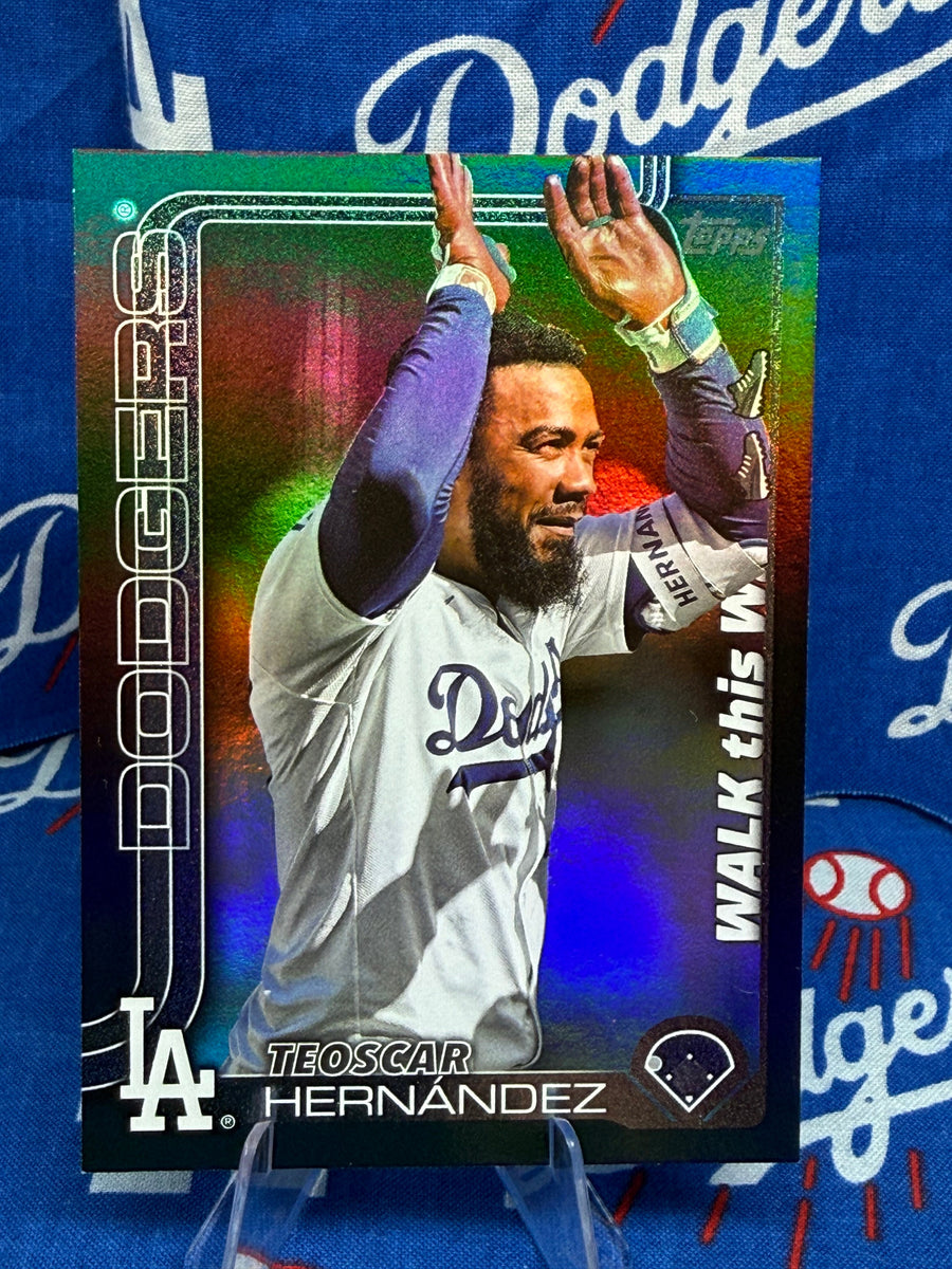 2025 Topps Series 1 Teoscar Hernandez Walk This Way #WTW-19 Numbered 08/10 Los Angeles Dodgers