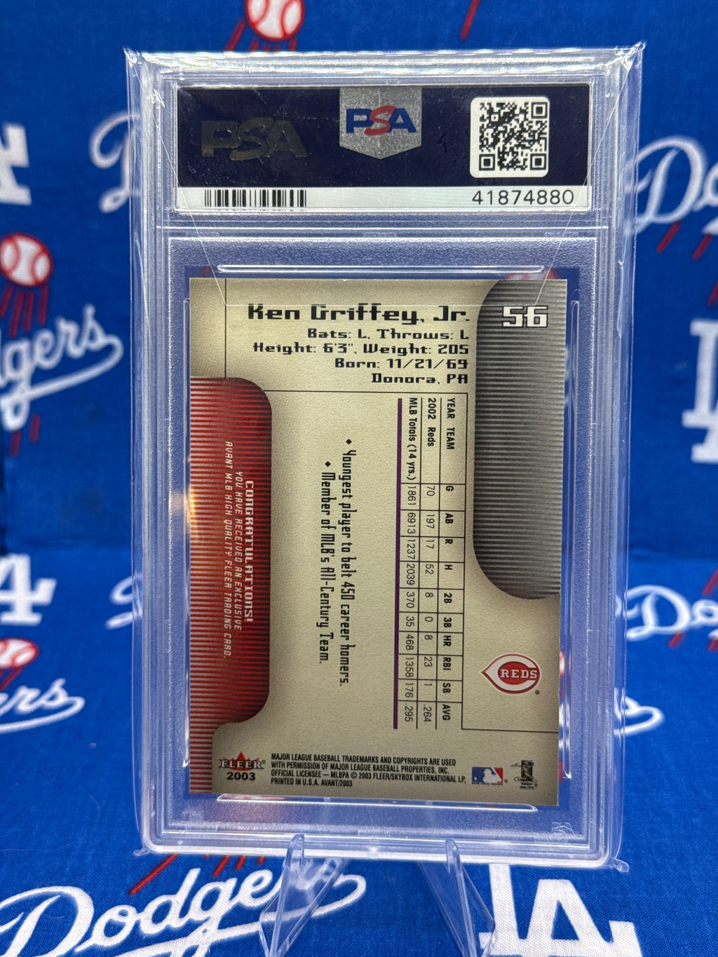 2003 Fleer Avant #56 Ken Griffey Jr. — PSA MINT 9 | Cincinnati Reds