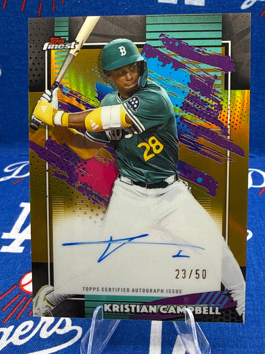 2026 Topps Finest Kristian Campbell Finest Auto #FA-KCA Gold Refractor /50 (23/50) - Boston Red Sox