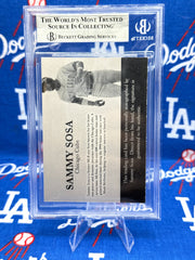 Sammy Sosa SLAM! Custom Art Trading Card Beckett Witnessed Authentic Autograph Chicago Cubs BAS