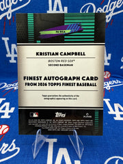 2026 Topps Finest Kristian Campbell Finest Auto #FA-KCA Gold Refractor /50 (23/50) - Boston Red Sox