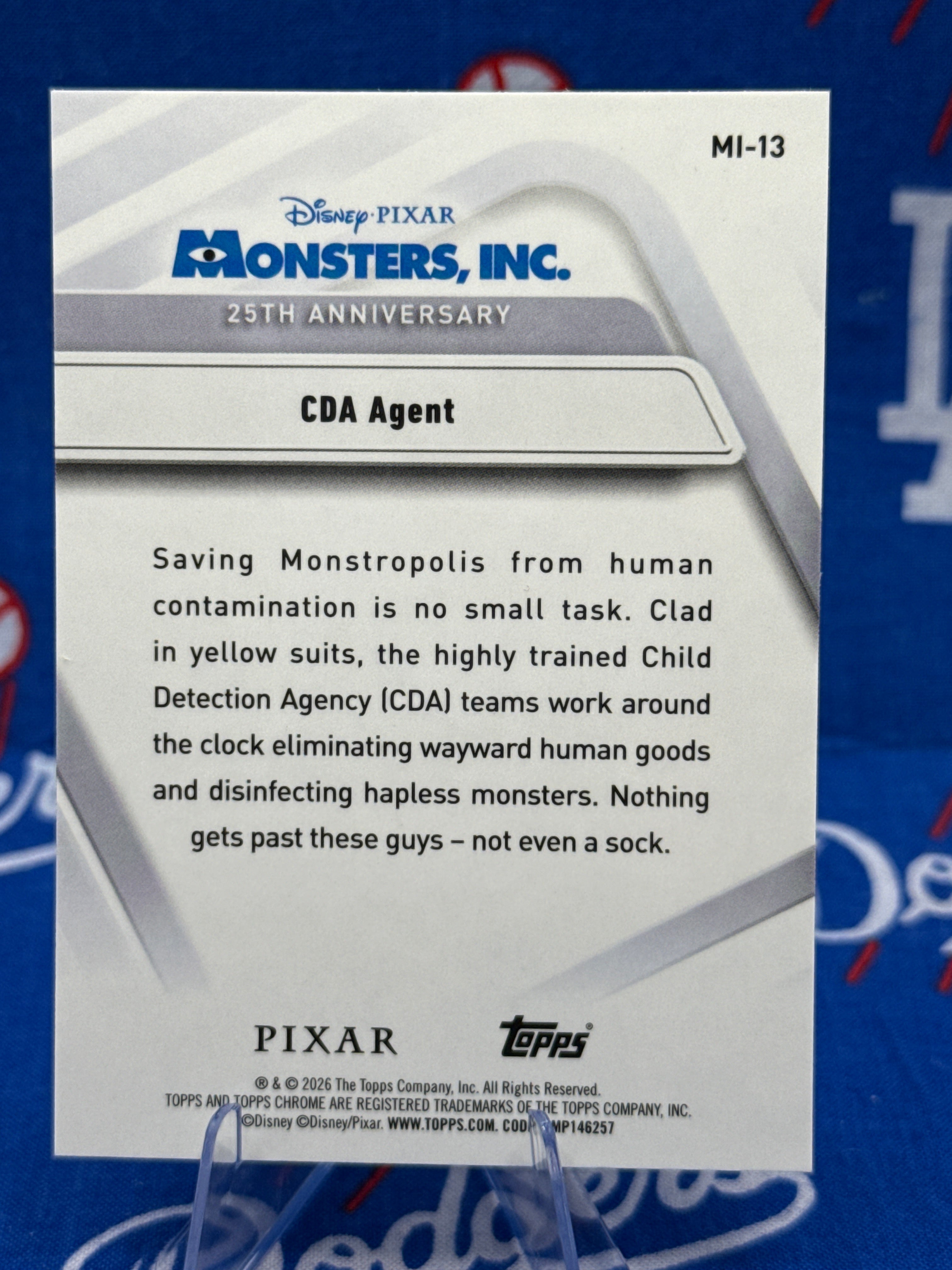 2026 Topps Chrome Disney Pixar CDA Agent #MI-13 Monsters Inc. 25th Anniversary Insert