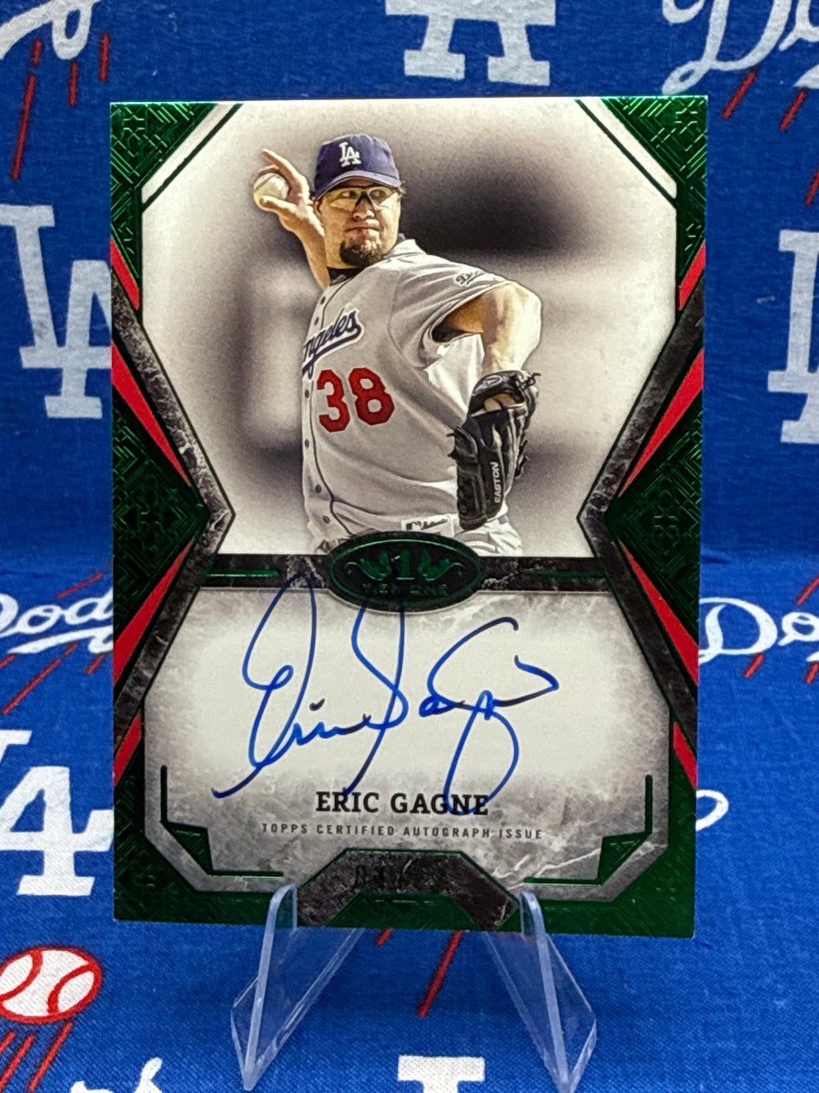 2025 Topps Tier One Eric Gagne Tier One Talent Auto Green #TOTA-EG Los Angeles Dodgers