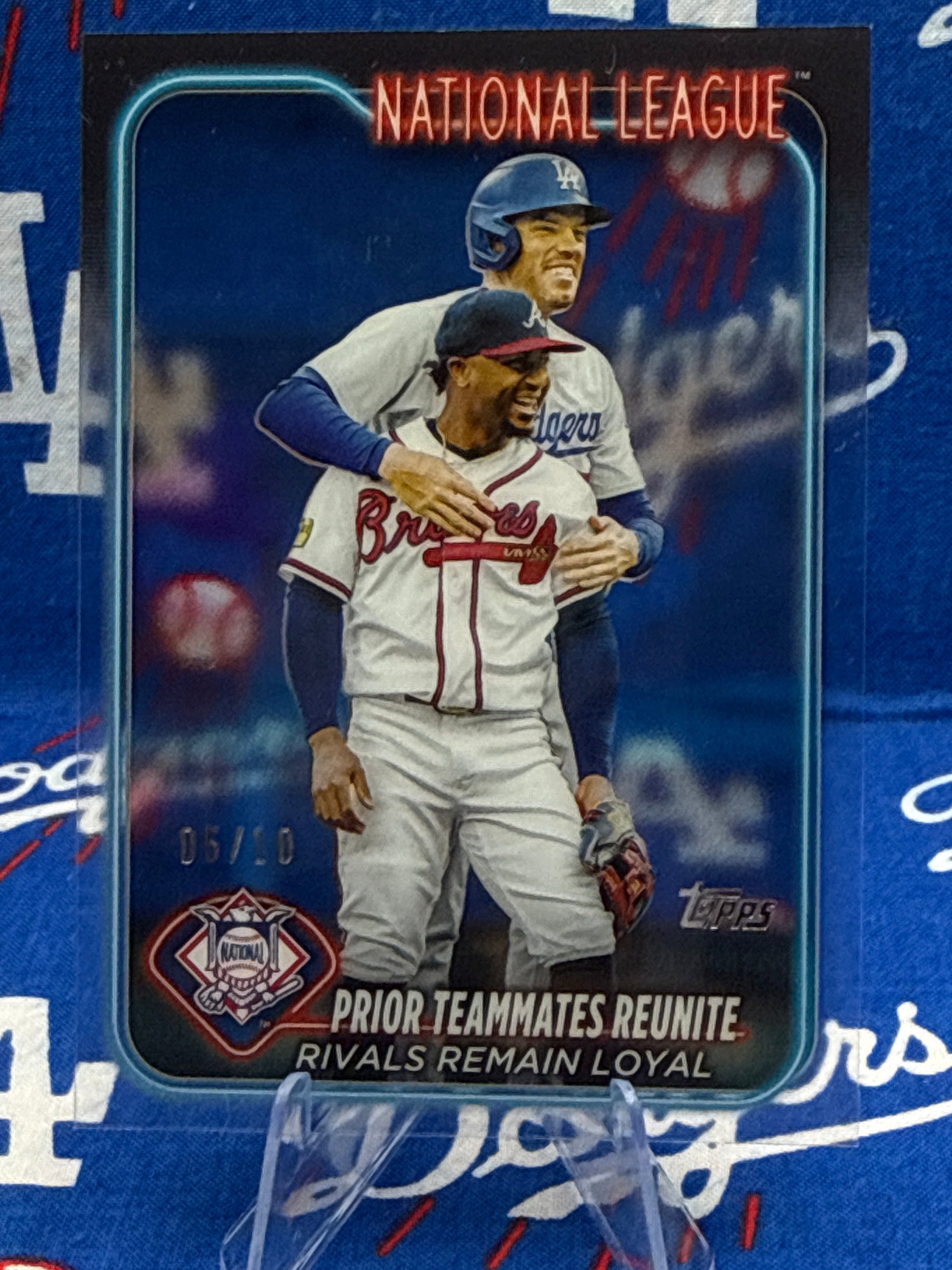 2025 Topps Freddie Freeman Ozzie Albies Prior Teammates Reunite Rivals Remain Loyal Acetate Parallel 05/10 #481 National League