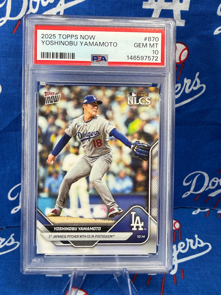 2025 Topps Now Yoshinobu Yamamoto #870 PSA GEM MT 10 NLCS Los Angeles Dodgers P