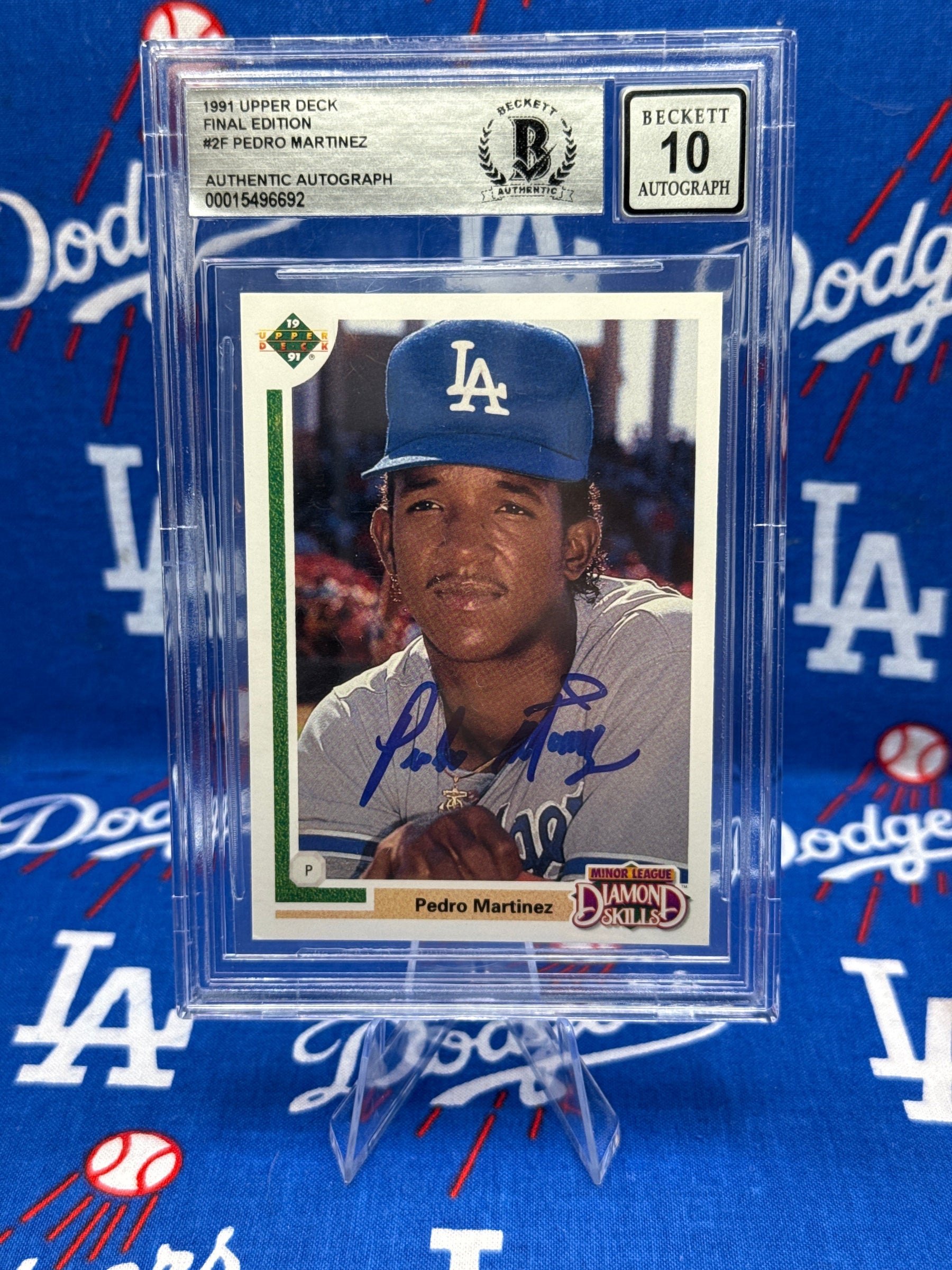 1991 Upper Deck Final Edition Pedro Martinez #2F Beckett 10 Auto Authentic Autograph Minor League Dodgers