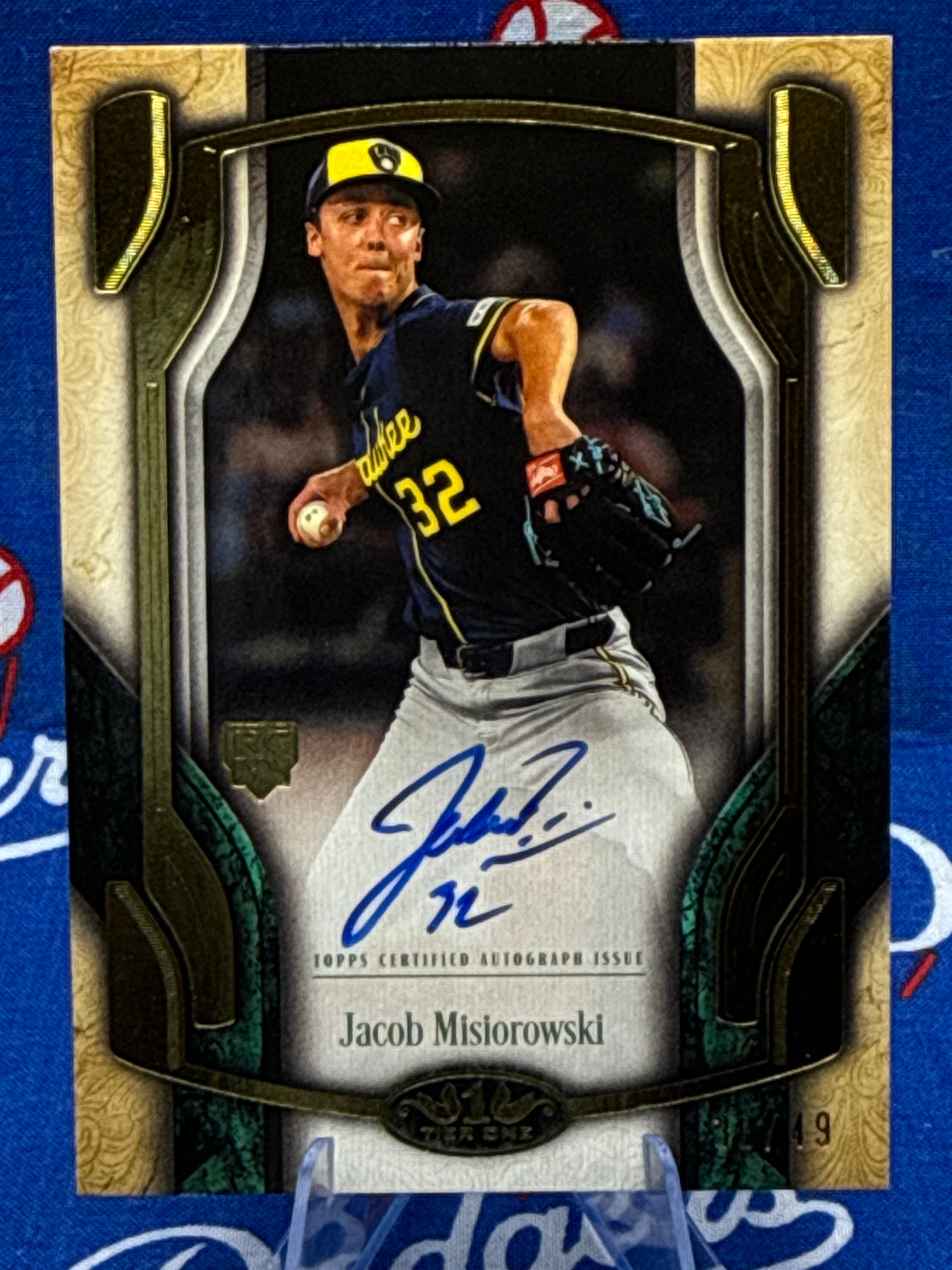 2026 Topps Tier One - Jacob Misiorowski #BOA-JMI Break Out Autograph /99 Milwaukee Brewers