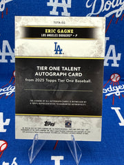 2025 Topps Tier One Eric Gagne Tier One Talent Auto Green #TOTA-EG Los Angeles Dodgers
