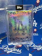 2020 Topps Presents Los Angeles Dodgers Team World Series Commemorative Rainbow Holo Card by Artist Gregory Siff