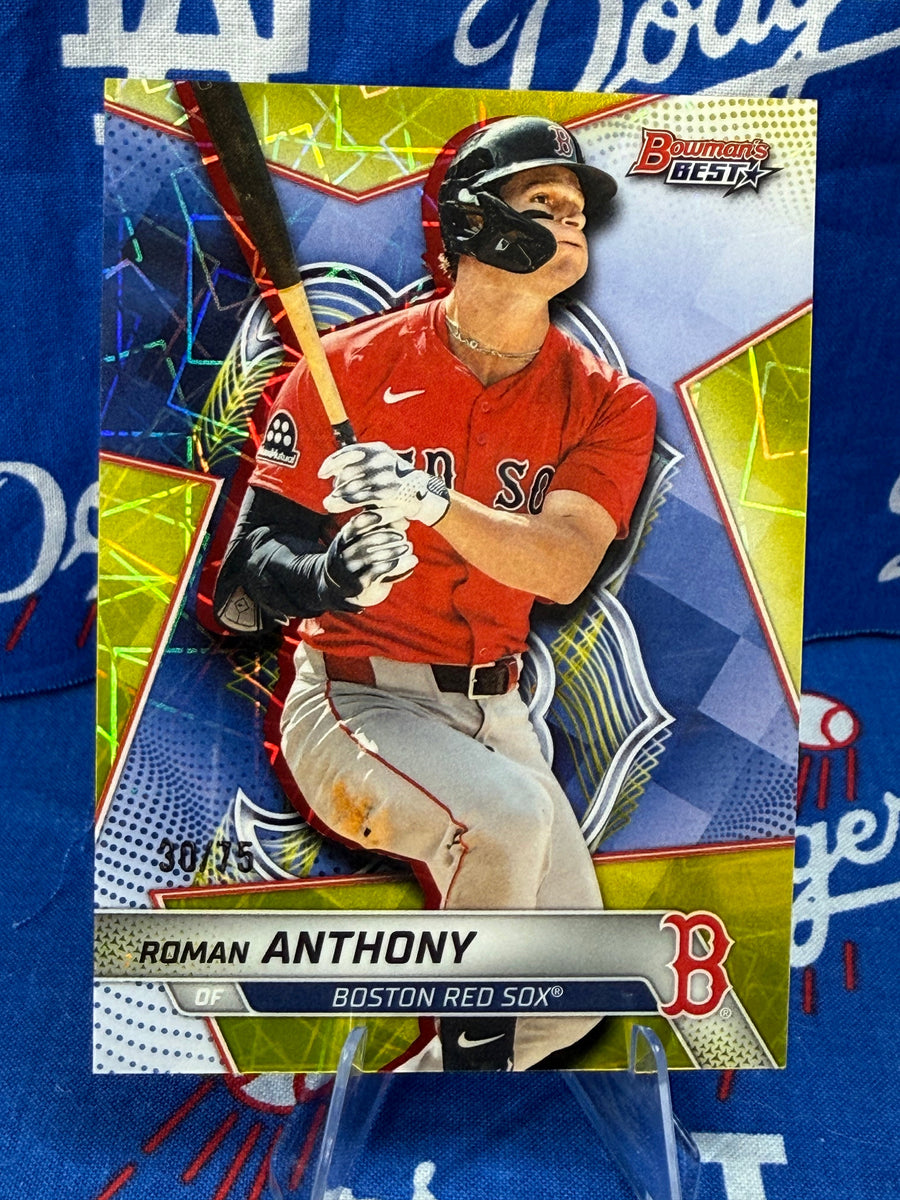 2025 Bowman's Best Roman Anthony #TP-16 Gold Refractor Numbered 30/75 Boston Red Sox OF