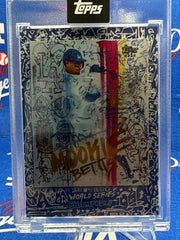 2020 Topps Presents Mookie Betts World Series Commemorative Card by Artist Gregory Siff Los Angeles Dodgers