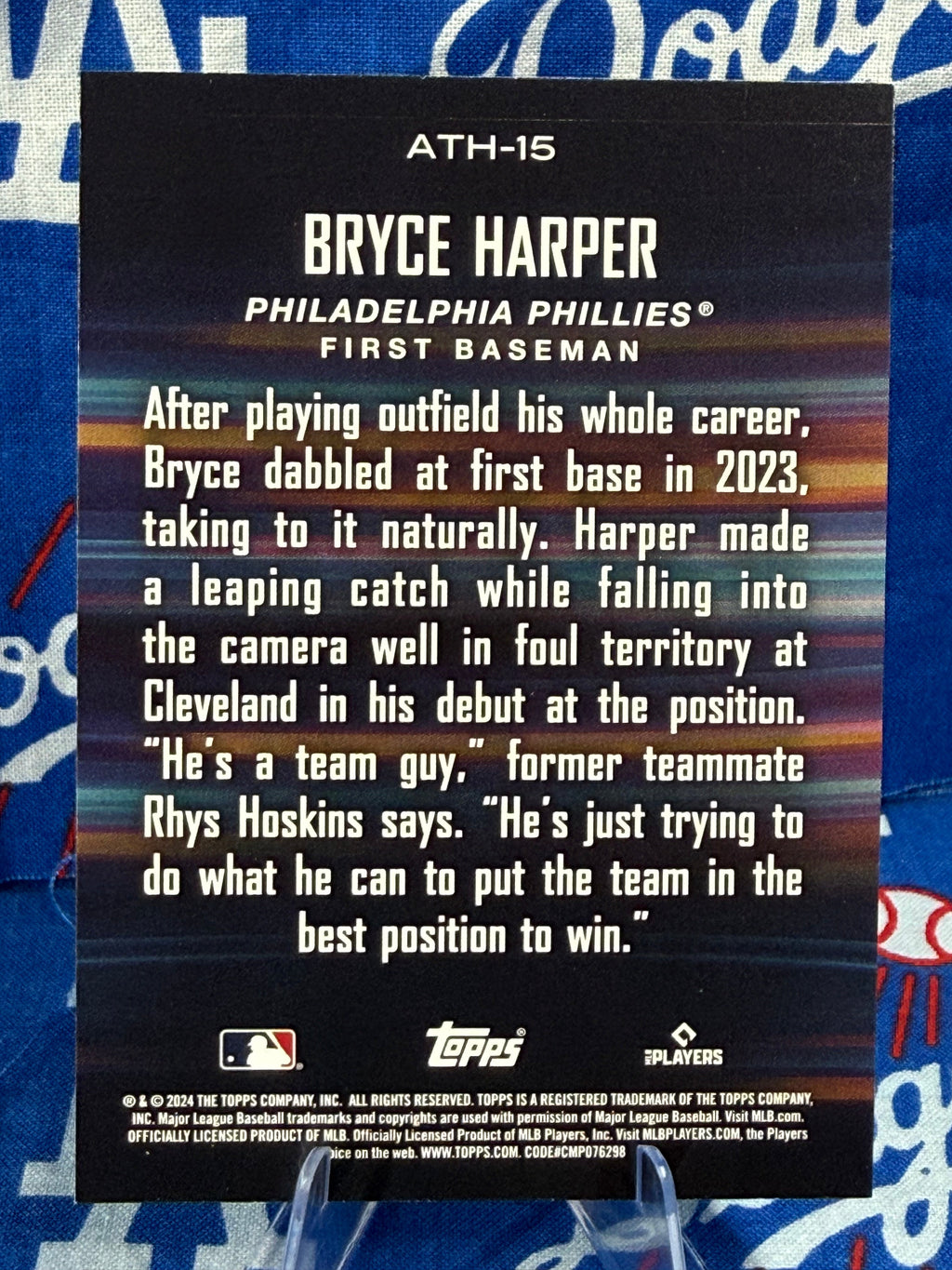 2024 Topps Bryce Harper Around the Horn Bronze Parallel #ATH-15 /50 Philadelphia Phillies 1B