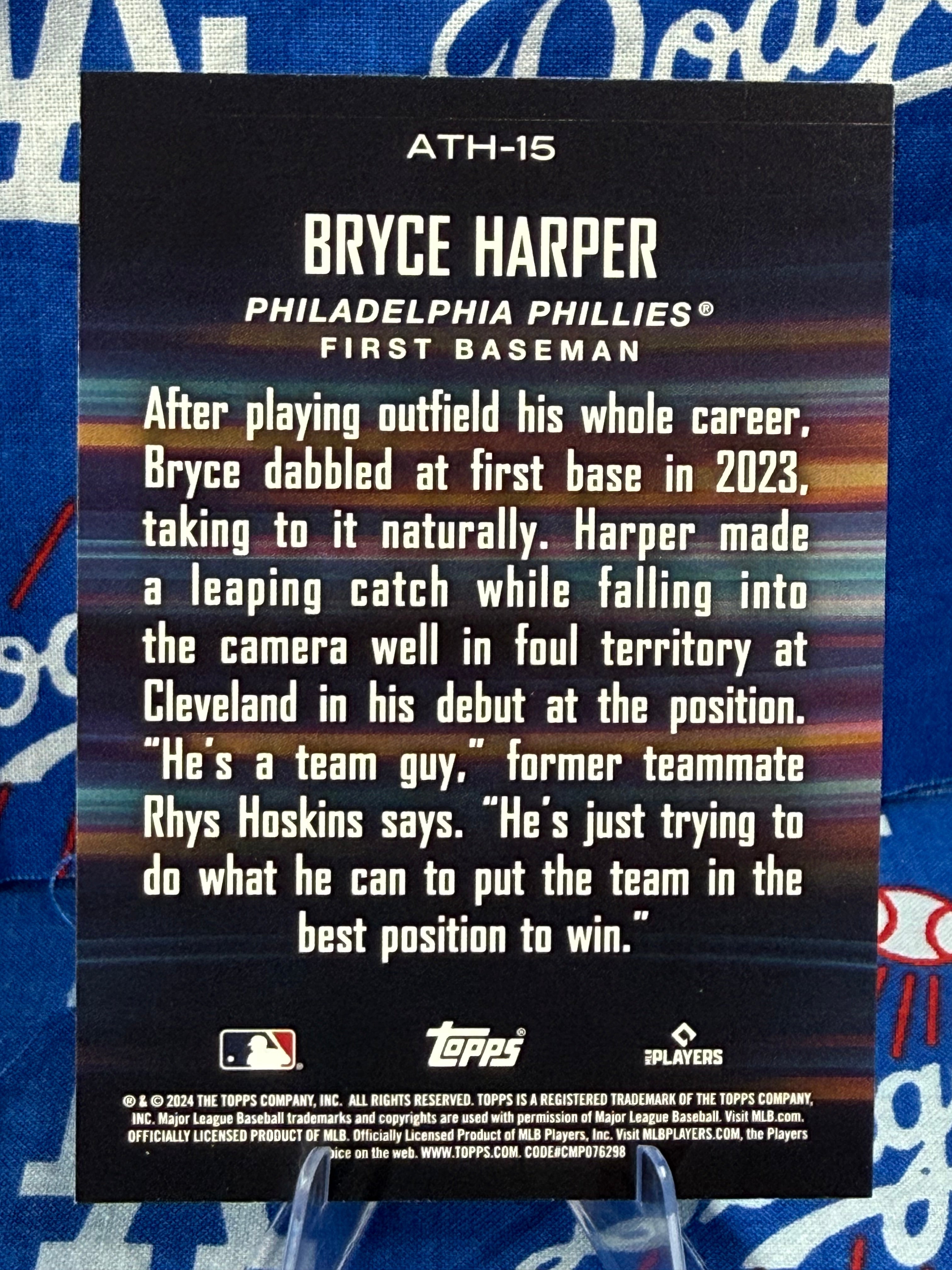2024 Topps Bryce Harper Around the Horn Bronze Parallel #ATH-15 /50 Philadelphia Phillies 1B