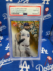 2022 Topps Pristine Clayton Kershaw #170 Gold Refractor /50 — PSA GEM MT 10 (Cert #76534477)