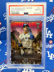 2022 Topps Ben Baller Chrome Julio Rodriguez #RL-9 Ridin' Low RC — PSA GEM MT 10 (Cert #76534439)