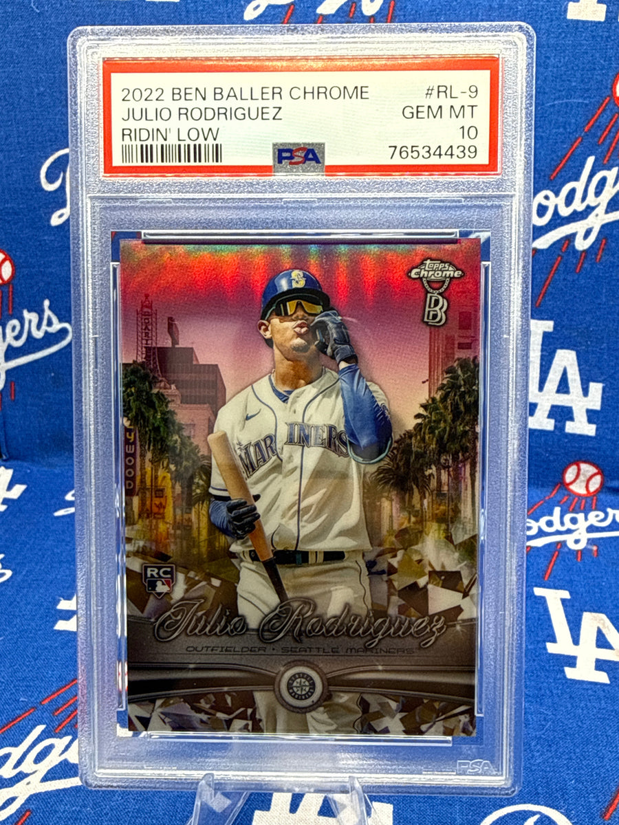 2022 Topps Ben Baller Chrome Julio Rodriguez #RL-9 Ridin' Low RC — PSA GEM MT 10 (Cert #76534439)