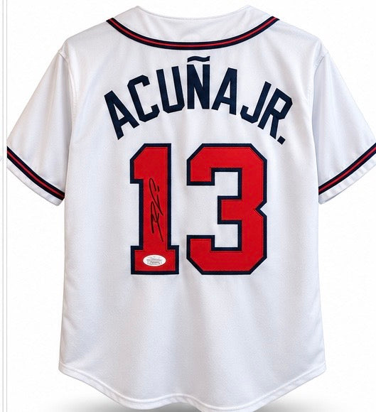 Ronald Acuña Jr. signed Braves jersey back