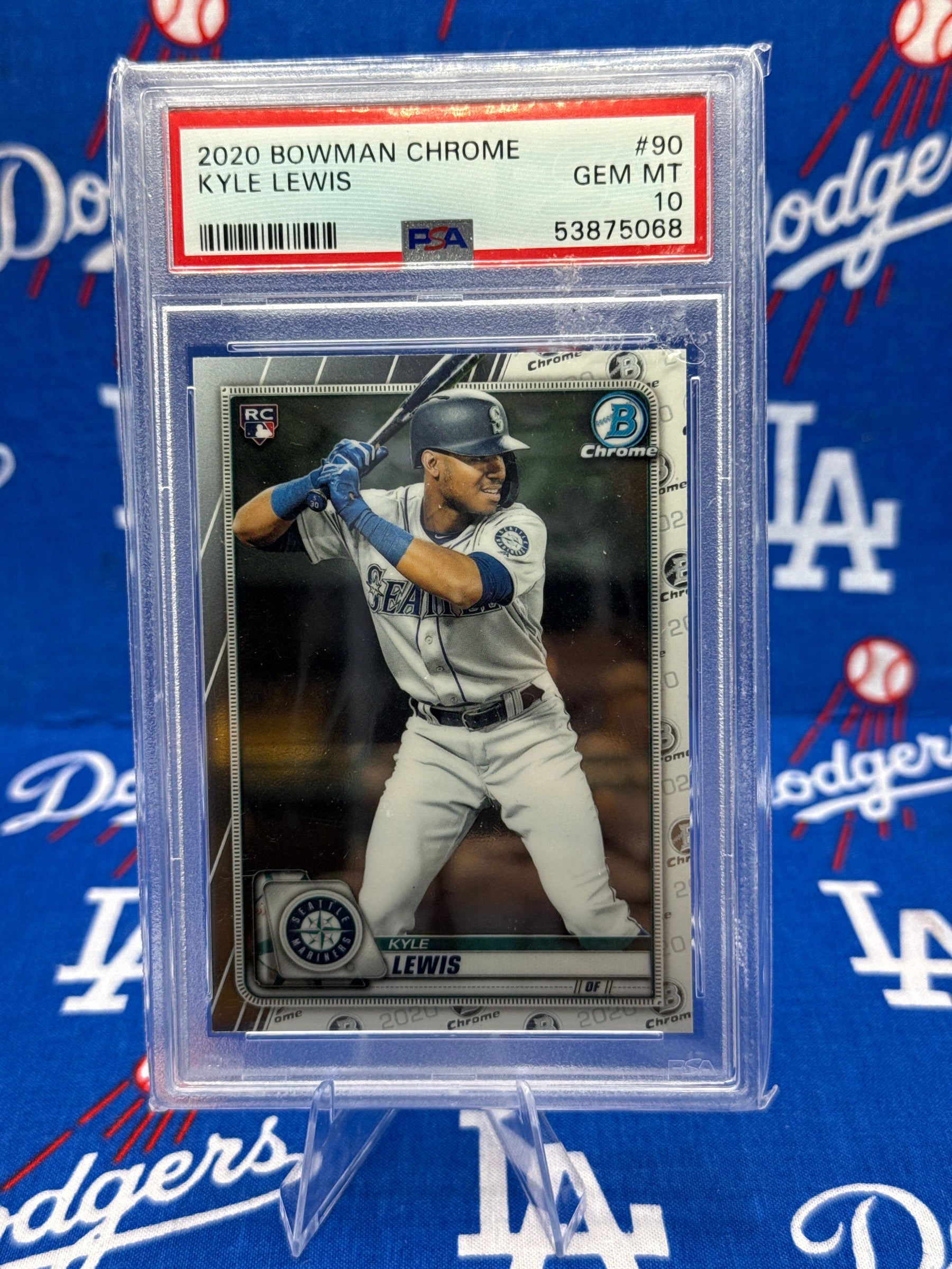 2020 Bowman Chrome Kyle Lewis RC #90 PSA 10 GEM MINT – Seattle Mariners