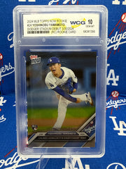 2024 MLB Topps Now Yoshinobu Yamamoto Dodger Stadium Debut #24 WCG 10 GEM-MT RC