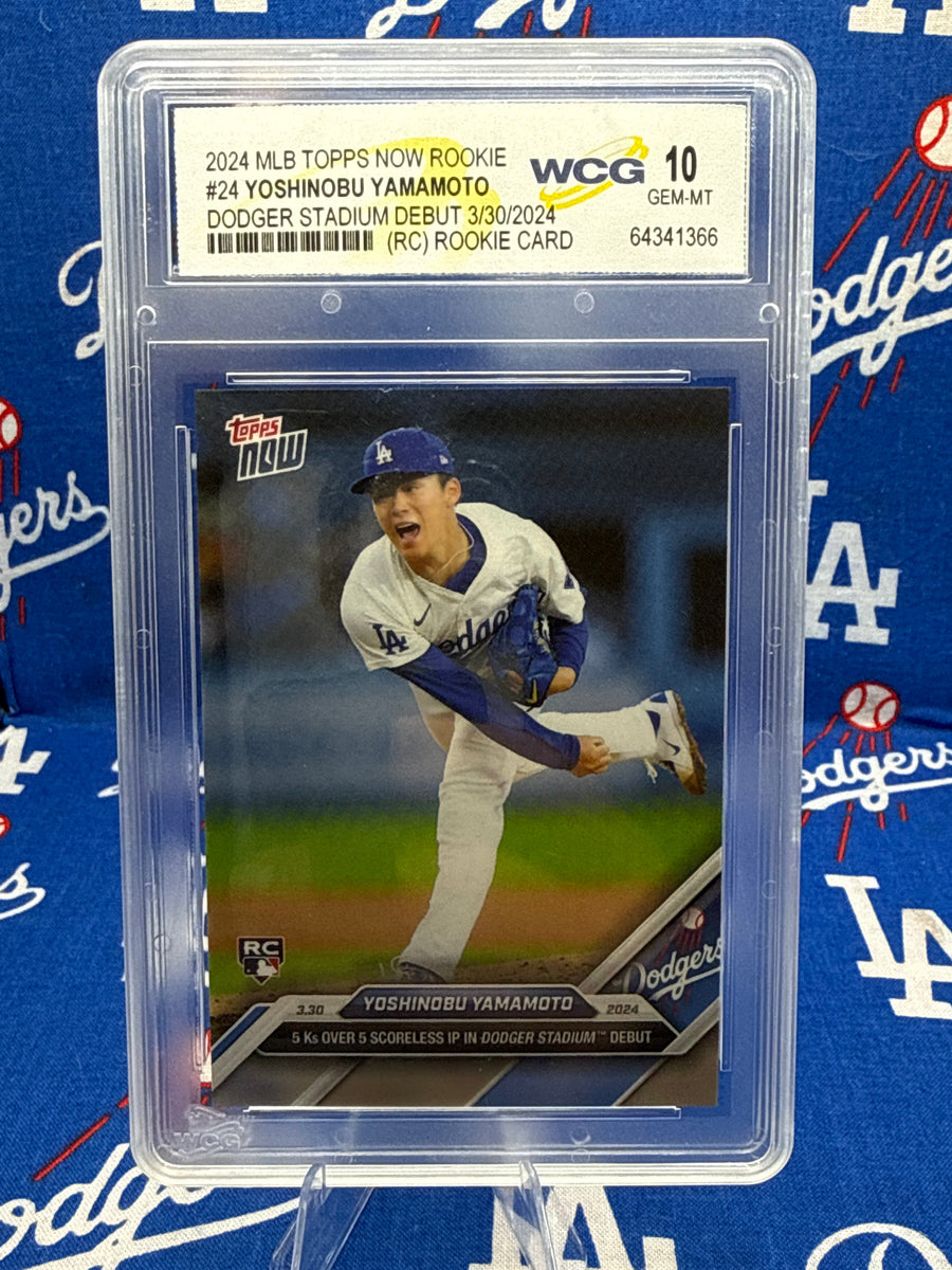 2024 MLB Topps Now Yoshinobu Yamamoto Dodger Stadium Debut #24 WCG 10 GEM-MT RC