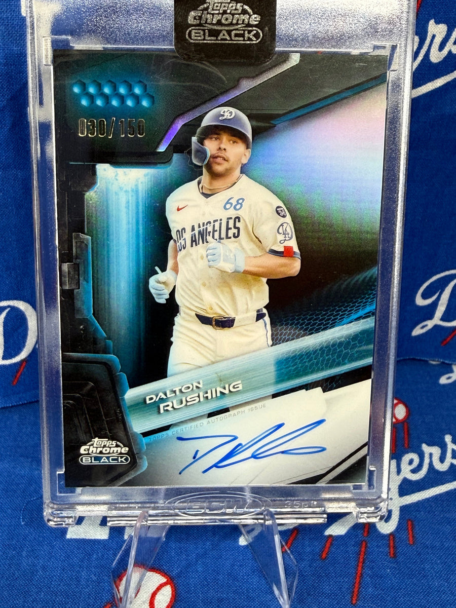 2026 Topps Chrome Black Dalton Rushing Auto #CBA-DR /150 Los Angeles Dodgers C