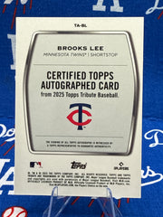 2025 Topps Tribute Brooks Lee Tribute Autograph TA-BL RC 20/25