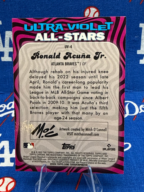 2023 Topps Chrome Ultra Violet All-Stars Ronald Acuña Jr. #UV-4
