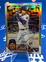 2023 Topps Chrome Mark Vientos RC Auto Refractor #RA-MV Numbered 192/499 New York Mets Raw
