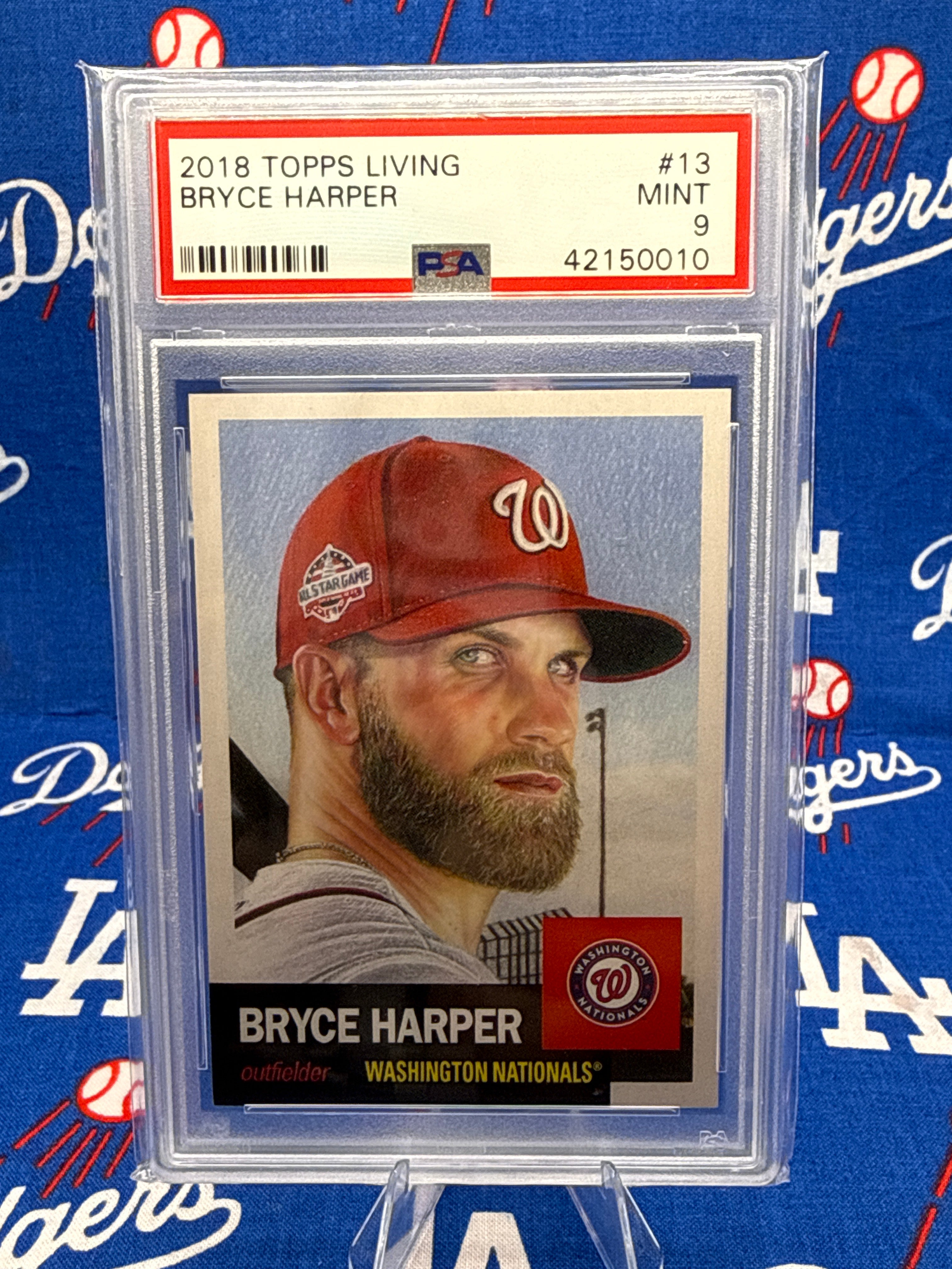 2018 Topps Living Set Bryce Harper #13 PSA 9 MINT Washington Nationals