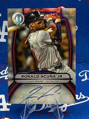 2025 Topps Tribute Ronald Acuña Jr. Certified Auto TA-RA Purple #10/50 Atlanta Braves