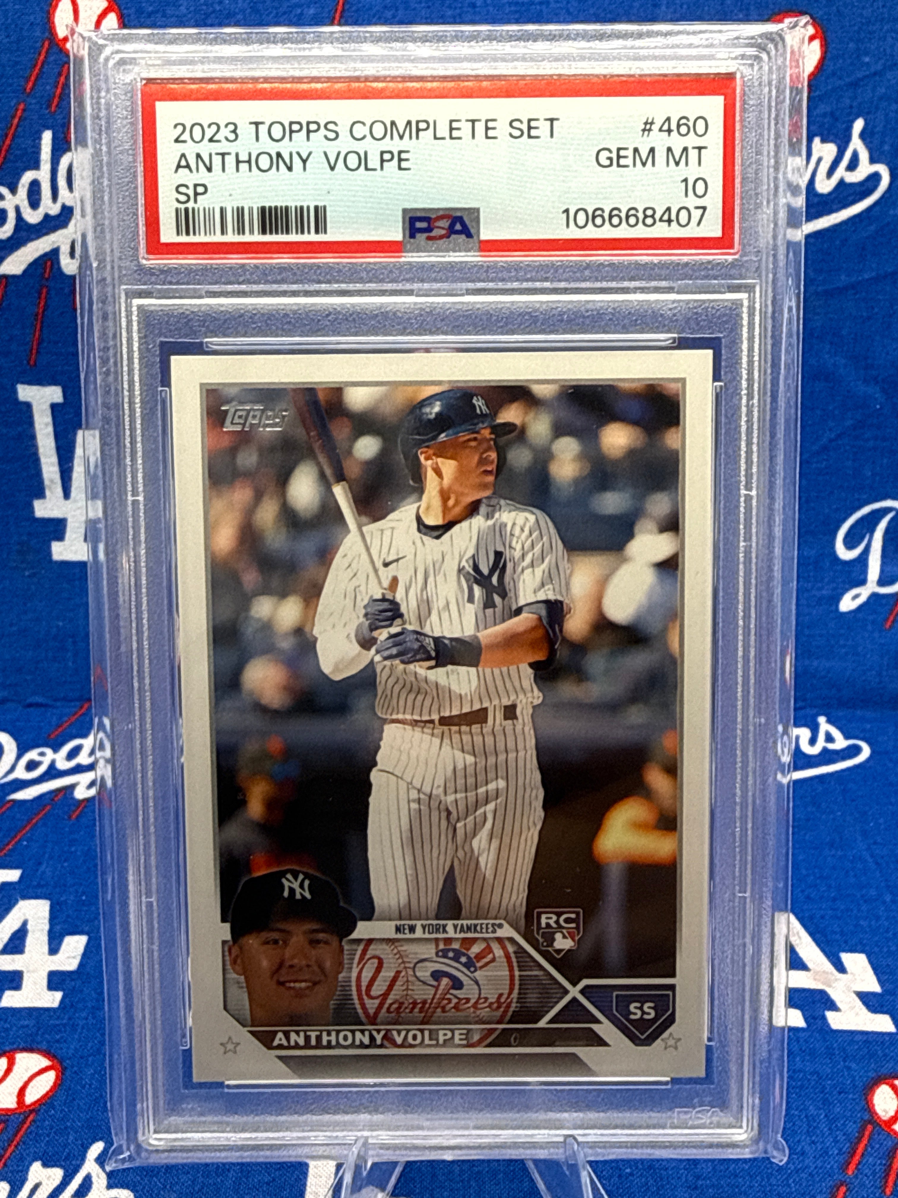 2023 Topps Complete Set #460 Anthony Volpe SP RC PSA 10 GEM MINT