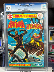 Brave and the Bold #109 CGC 9.4 — DC Comics (Oct/Nov 1973) White Pages — Batman & The Demon — Jim Aparo — Bondage Cover