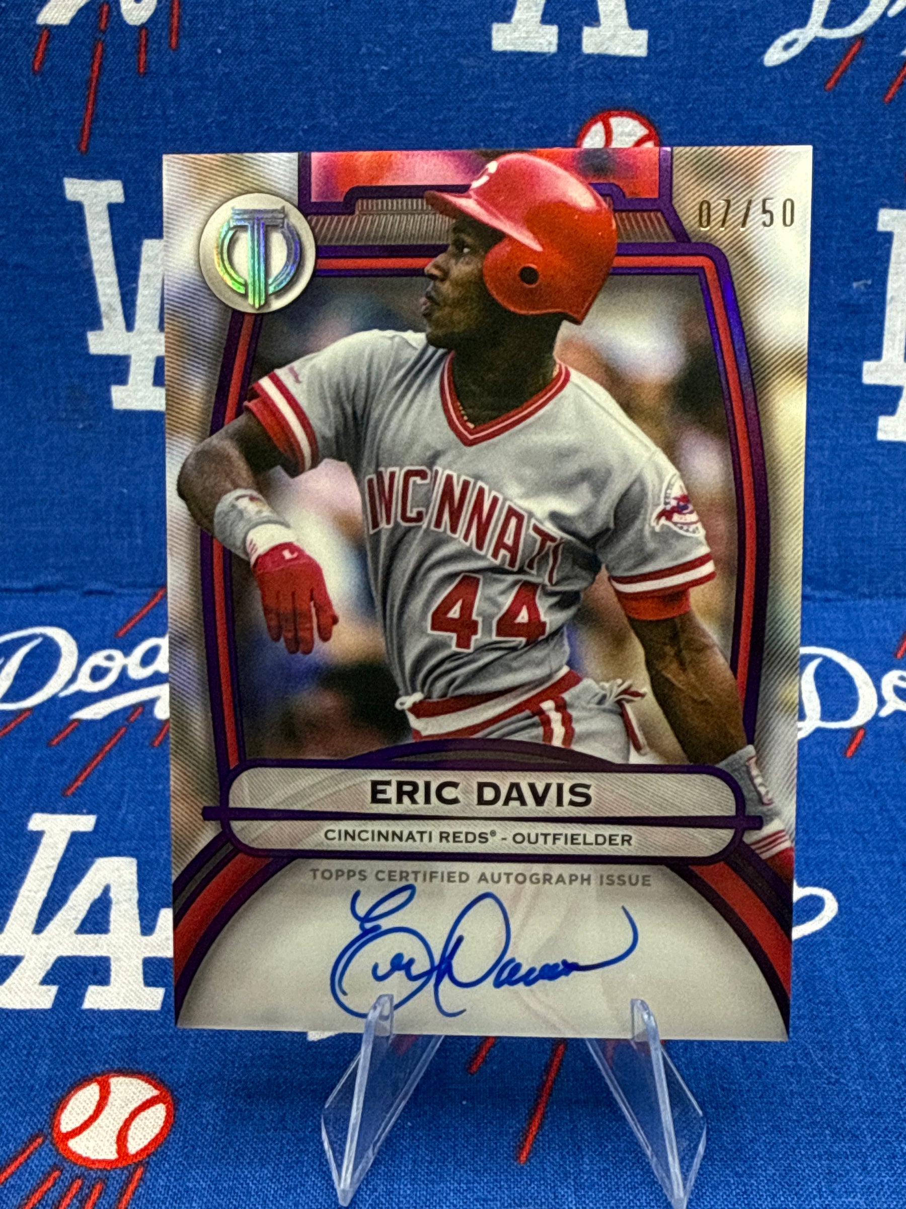 2025 Topps Tribute Eric Davis Autograph TA-ED 07/50