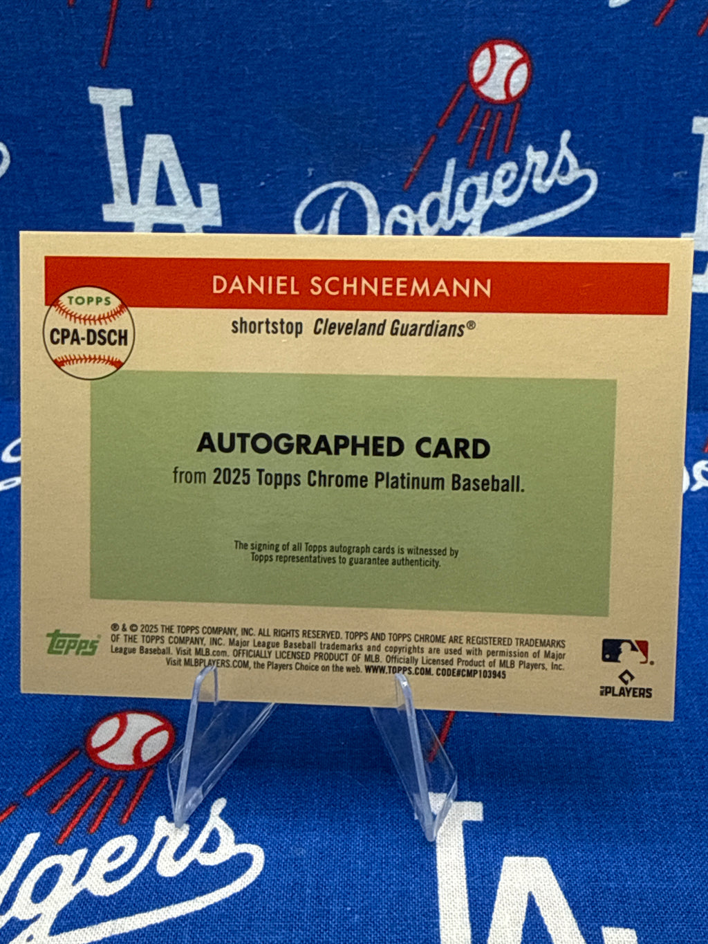 2025 Topps Chrome Platinum Daniel Schneemann RC Auto Green Sparkle /75 #CPA-DSCH