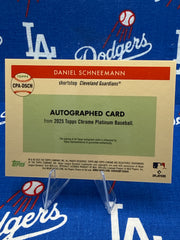2025 Topps Chrome Platinum Daniel Schneemann RC Auto Green Sparkle /75 #CPA-DSCH