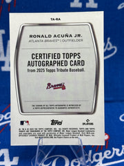 2025 Topps Tribute Ronald Acuña Jr. Certified Auto TA-RA Purple #10/50 Atlanta Braves