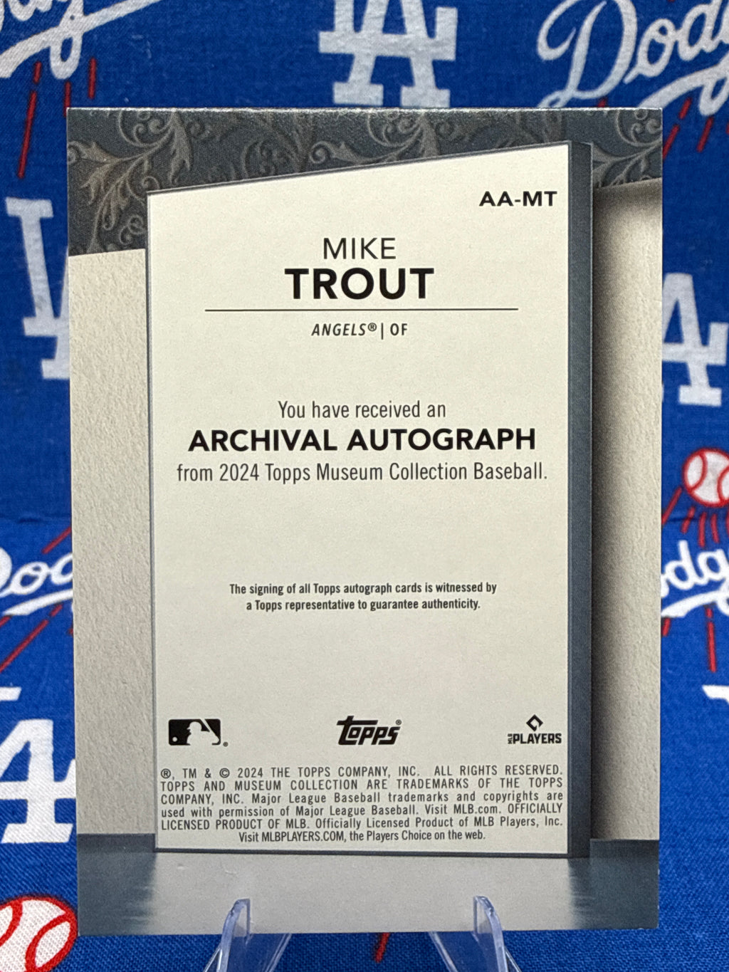 2024 Topps Museum Collection Mike Trout Archival Autograph AA-MT 161/299
