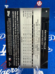 2026 Topps Chrome Black Payton Tolle RC #26 Numbered 157/199 Boston Red Sox Raw
