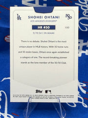 2024 Topps 50/50 Shohei Ohtani HR #50 #100 - Raw Near Mint