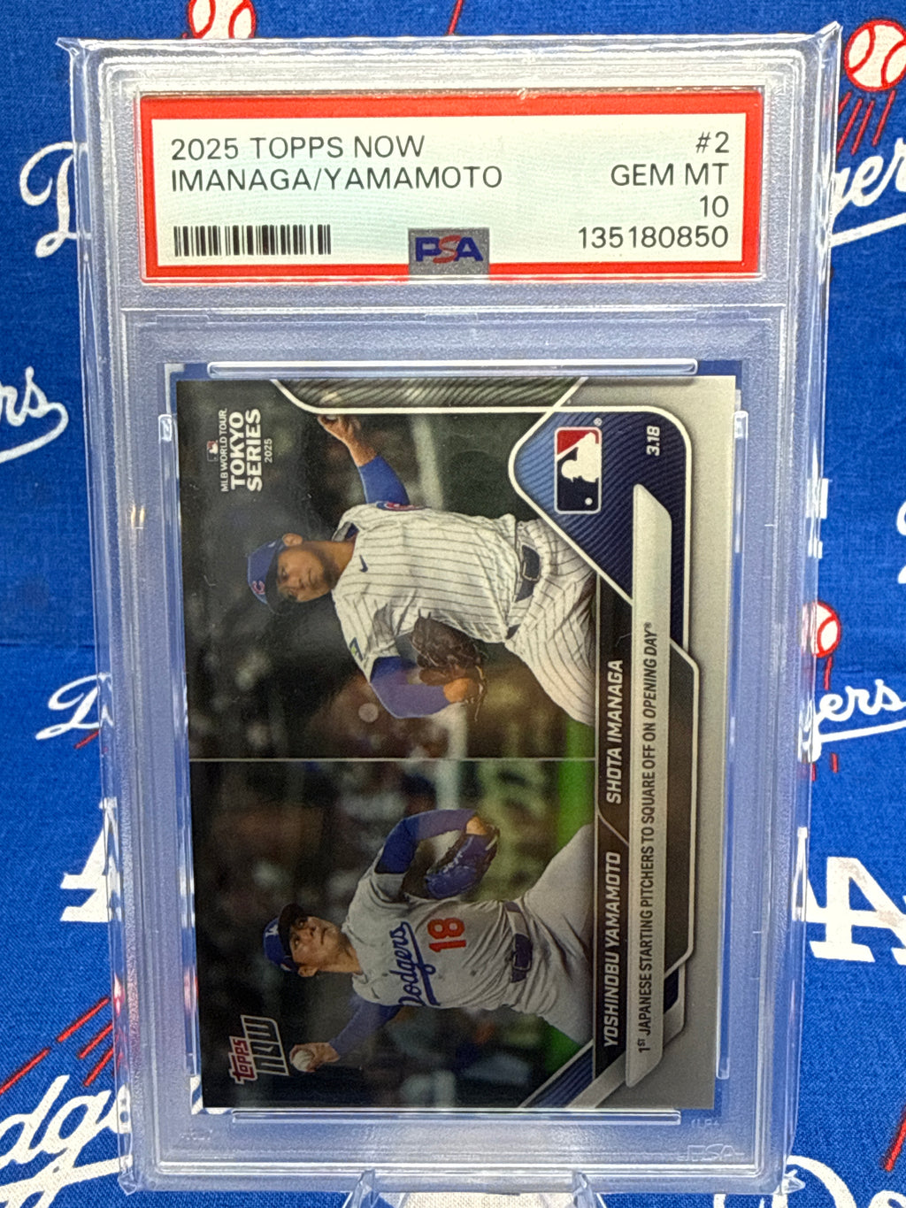 2025 Topps NOW #2 Yoshinobu Yamamoto / Shota Imanaga PSA GEM MT 10