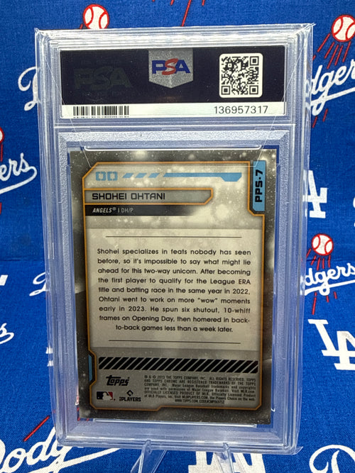 2023 Topps Cosmic Chrome Shohei Ohtani Planetary Pursuit The Sun #7 PSA 9 MINT