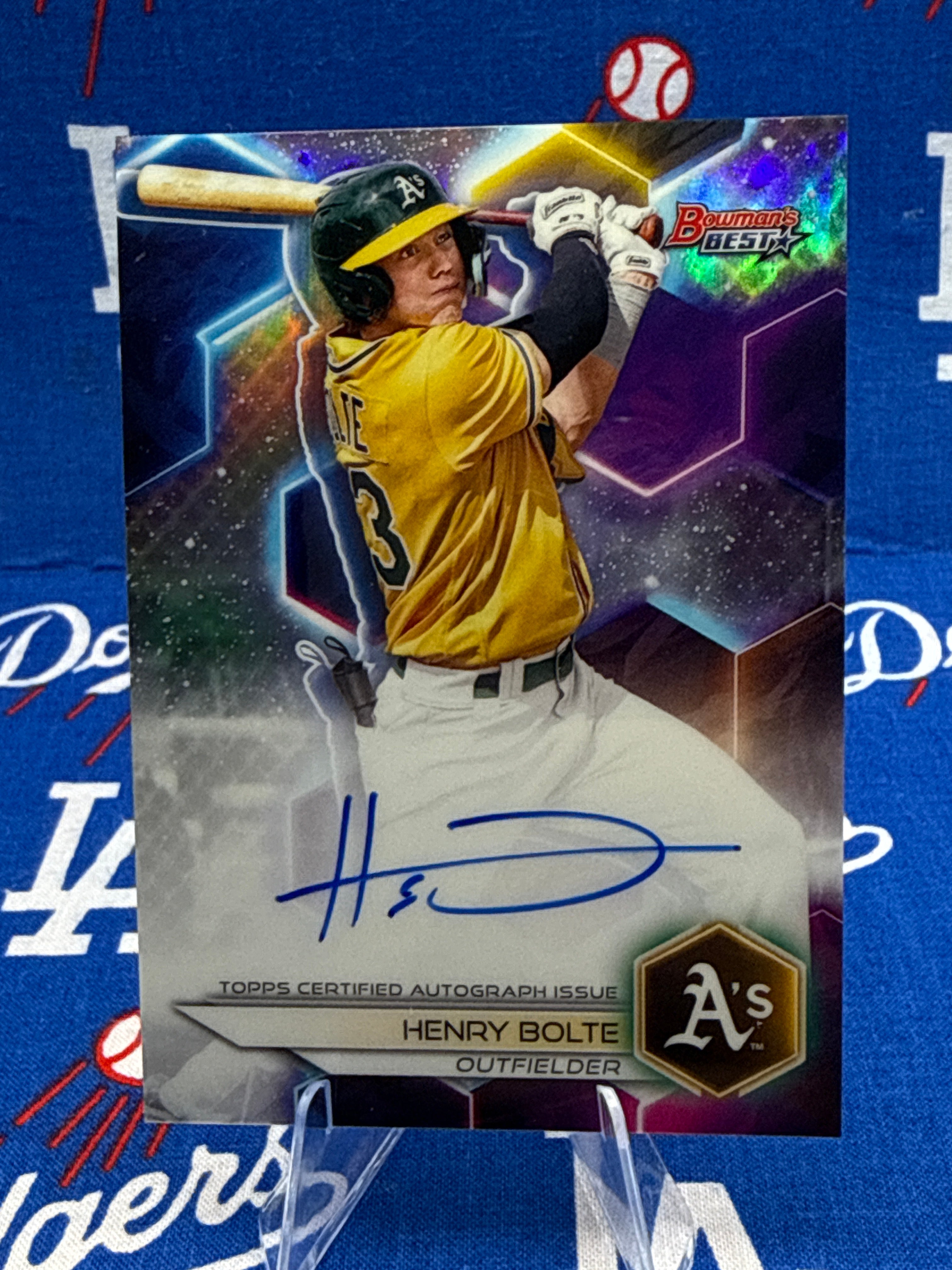 2023 Bowman's Best Henry Bolte Best of 2023 Auto Refractor #B23-HB Oakland Athletics Raw